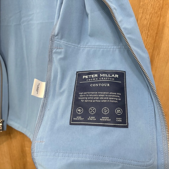 NWT Peter Millar Men's Brook Blue Contour Vest Wind & Water Resist Small - Picture 12 of 15